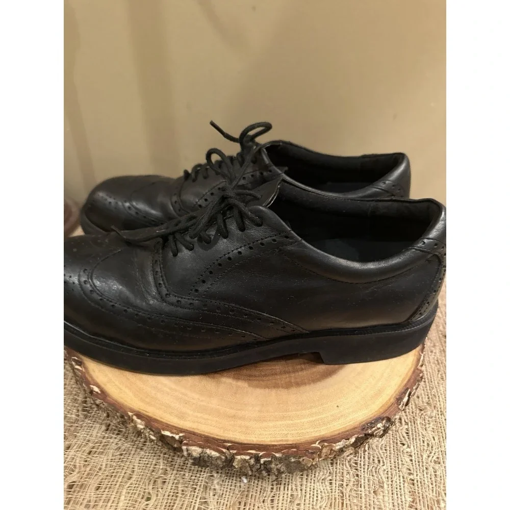 Rockport‎ Men's Dressports Steel Toe Wing Tip Oxford RK6741 Black Leather 10.5